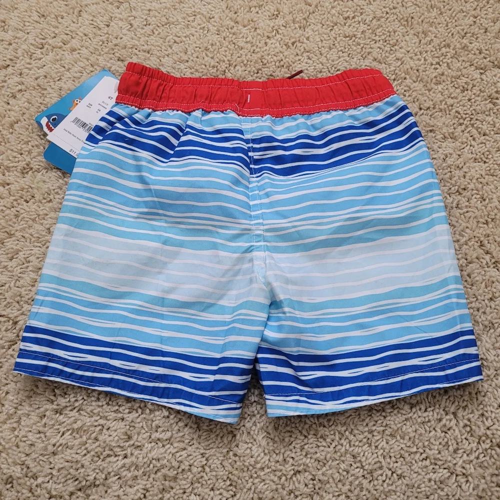 NWT Pinkfong Baby Shark Swim Trunks Boys 4T
